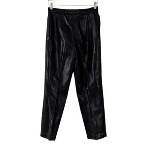 Alfred Sung real leather pants with pockets black size 8 A8